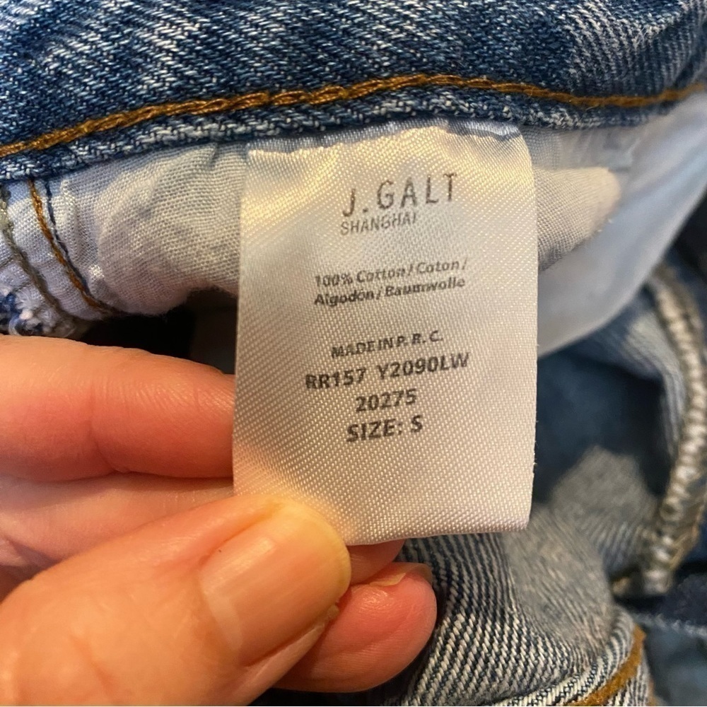 J. GALT Brandy Melville Light Blue Cargo Wide Leg Baggy Jeans Size Small - Picture 8 of 9